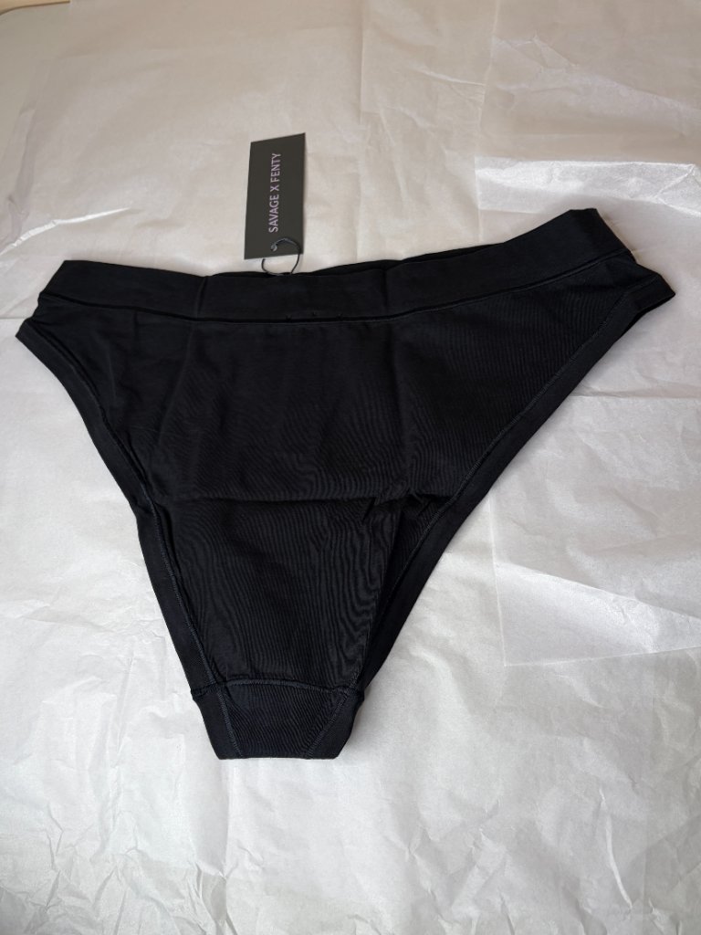 New Savage X Fenty Cotton Essentials Cheeky Panty Black Size 1x — image 3 of 8